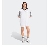 Shirtkleid ADIDAS ORIGINALS "ADICOLOR JACQUARD OVERSIZE", Damen, Gr. M, N-Gr, schwarz-weiß (weiß, schwarz), Obermaterial: 100% Polyester, Kleider Shirtkleid, sportlicher Stil, moderner 2000er-Vibe, au