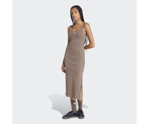 Shirtkleid ADIDAS ORIGINALS "ESSENTIALS RIB TANK WASHED", Damen, Gr. L, N-Gr, earth strata, Obermaterial: 95% Baumwolle, 5% Elasthan, Kleider Shirtkleid (43306507-L) earth strata