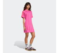 Shirtkleid ADIDAS ORIGINALS "INSPIRED GRAPHIC", Damen, Gr. M, N-Gr, pink (semi lucid fuchsia), Obermaterial: 86% Polyester, 14% Elasthan, Kleider Shirtkleid, sportlicher Look, vom Fußball inspirierter