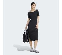 Shirtkleid ADIDAS SPORTSWEAR "W AK SL RIB DRE", Damen, Gr. L, N-Gr, schwarz, Obermaterial: 46% Baumwolle, 45% Viskose, 9% Elasthan, Kleider Shirtkleid, für Erwachsene geeignet, ohne Verschluss, aus Ba