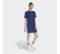 adidas Women's Essentials 3-Stripes Tee Dress, Dark Blue/White, L