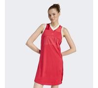 Shirtkleid ADIDAS SPORTSWEAR "STADIUM MESH DRESS", Damen, Gr. S, N-Gr, pure ruby, crystal linen, sanftes weiß, Obermaterial: 100% Polyester, Kleider Shirtkleid (40575846-S) pure ruby, crystal linen, s