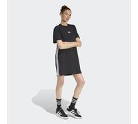 Shirtkleid ADIDAS SPORTSWEAR "W 3S T DRE", Damen, Gr. S, N-Gr, schwarz, weiß, Obermaterial: 93% Baumwolle, 7% Elasthan, Kleider Shirtkleid (33785319-S) schwarz, weiß