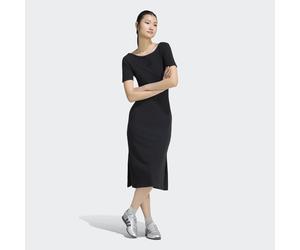 Shirtkleid ADIDAS SPORTSWEAR "W AK SL RIB DRE", Damen, Gr. L, N-Gr, schwarz, Obermaterial: 46% Baumwolle, 45% Viskose, 9% Elasthan, Kleider Shirtkleid, für Erwachsene geeignet, ohne Verschluss, aus Ba