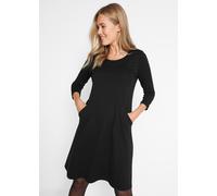 Shirtkleid BONPRIX, Damen, Gr. 48/50 (XL), N-Gr, schwarz, Jersey, Obermaterial: 70% Polyester, 25% Viskose, 5% Elasthan, A-Linie, Kleider Shirtkleid, leicht ausgestellte A-Linie, knieumspielende Länge