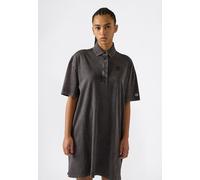 Shirtkleid CHAMPION "ICONS WASH Loose fit jersey dress", Damen, Gr. XL, N-Gr, grau (chr), Obermaterial: 100% Baumwolle, Kleider Shirtkleid, für sportliche Aktivitäten, aus Baumwolle, sportlicher Stil 