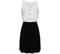 Shirtkleid CLOUD 5IVE "CLOUD 5IVE Dress with buttons and knot details", Damen, Gr. L, US-Größen, schwarz, weiß, 95% Polyester, 5% Elasthan, normal, Kleider Shirtkleid (60755451-L) schwarz, weiß
