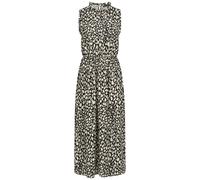 Shirtkleid CLOUD 5IVE "CLOUD 5IVE Maxi Dress with aop animal print", Damen, Gr. XL, US-Größen, schwarz (beige, schwarz), 95% Polyester, 5% Elasthan, normal, Rundhals, Kleider Shirtkleid (19010838-XL) 