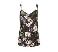 Shirtkleid CLOUD 5IVE "CLOUD 5IVE Viskose Träger Top mit Tropical Print", Damen, Gr. XS, US-Größen, bunt (schwarz), 100% Viskose, normal, Kleider Shirtkleid (29667305-XS) schwarz