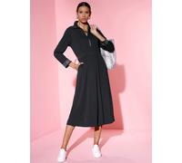 Shirtkleid CREATION L "Jersey-Kleid", Damen, Gr. 46, Normalgrößen, schwarz, Jersey, 75% Polyamid, 25% Elasthan, unifarben, wadenlang, Kleider Shirtkleid (96535541-46) schwarz