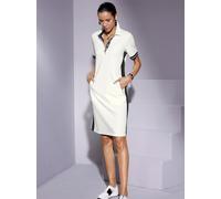 Shirtkleid CREATION L "Modal-Mix-Polokleid", Damen, Gr. 52, Normalgrößen, weiß, 50% Modal, 44% Polyester, 6% Elasthan, unifarben, kurz, Kleider Shirtkleid (96058322-52) weiß