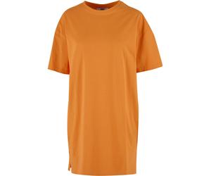 Shirtkleid DEF "DEF DEF Mini Kleider", Damen, Gr. M, US-Größen, orange (oriole), 100% Baumwolle, unifarben, oversize, Rundhals, Kleider Shirtkleid (77560843-M) oriole