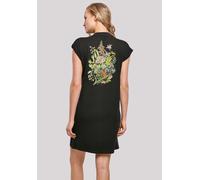 Shirtkleid F4NT4STIC "Blumen Muster grün", Damen, Gr. 3XL, schwarz, Obermaterial: 100% Baumwolle, regular fit, ohne Bündchen, Kleider Shirtkleid, Print (94756818-XXXL) schwarz