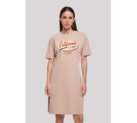 Shirtkleid F4NT4STIC "California", Damen, Gr. L, rosa (duskrose), Obermaterial: 100% Baumwolle, oversize, Rundhals, ohne Bündchen, Kleider Shirtkleid, Print (83591724-L) duskrose