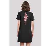 Shirtkleid F4NT4STIC "Cherry Blossom Damen T-Shirt Kleid", Damen, Gr. 3XL, schwarz, Obermaterial: 100% Baumwolle, regular fit, Rundhals, ohne Bündchen, Kleider Shirtkleid, Print (90178939-XXXL) schwar