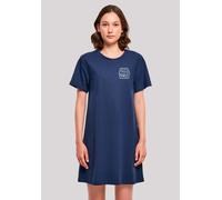 Shirtkleid F4NT4STIC "Cool Moms Club Bestickt", Damen, Gr. M, blau (lightnavy), Obermaterial: 100% Baumwolle, regular fit, Rundhals, ohne Bündchen, Kleider Shirtkleid, Premium Qualität (81690510-M) li