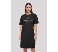 Shirtkleid F4NT4STIC "Downtown LA", Damen, Gr. 3XL, schwarz, Obermaterial: 100% Baumwolle, casual, oversize, Rundhals, Kurzarm ohne Bündchen, Kleider, Print (18100865-XXXL) schwarz