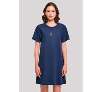 Shirtkleid F4NT4STIC "Finger Heart Bestickt", Damen, Gr. XL, blau (lightnavy), Obermaterial: 100% Baumwolle, regular fit, Rundhals, ohne Bündchen, Kleider Shirtkleid, Premium Qualität (17748531-XL) li
