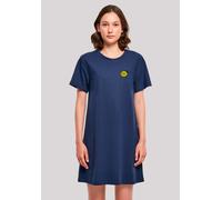 Shirtkleid F4NT4STIC "Lemon Cute Face Bestickt", Damen, Gr. XL, blau (lightnavy), Obermaterial: 100% Baumwolle, regular fit, Rundhals, ohne Bündchen, Kleider Shirtkleid, Premium Qualität (18226015-XL)