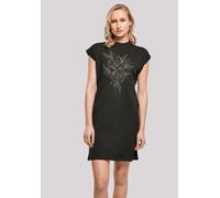 Shirtkleid F4NT4STIC "Rose beige blau", Damen, Gr. XXL, schwarz, Obermaterial: 100% Baumwolle, regular fit, ohne Bündchen, Kleider Shirtkleid, Print (53501908-XXL) schwarz