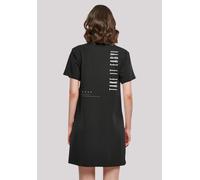 Shirtkleid F4NT4STIC "Take It Easy Text Damen T-Shirt Kleid", Damen, Gr. XL, schwarz, Obermaterial: 100% Baumwolle, regular fit, Rundhals, ohne Bündchen, Kleider Shirtkleid, Print (41917459-XL) schwar