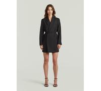 Shirtkleid G-STAR "Blazer-Kleid", Damen, Gr. S, Normalgrößen, schwarz (dk schwarz), Obermaterial: 50% Polyester, 50% Wolle, Kleider Shirtkleid (31551046-S) dk schwarz