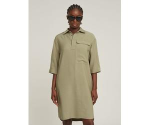 Shirtkleid G-STAR "Shirt Kleid", Damen, Gr. XXS, Normalgrößen, grün (ensis grün), Obermaterial: 93% Viskose, 7% Polyester, Kleider Shirtkleid (23063312-XXS) ensis grün