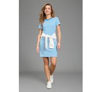 Shirtkleid KANGAROOS, Damen, Gr. 40/42, N-Gr, schwarz, blau gestreift, Rippware, Obermaterial: 100% Baumwolle, gestreift, unifarben, Basic schmal ca. Mitte Oberschenkel, Rundhals, abgesteppte Kante, K