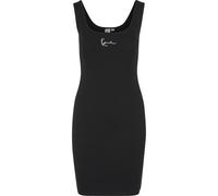 Shirtkleid KARL KANI "Karl Kani Damen KW-DS011-001-01 Small Signature Rib Dress", Damen, Gr. XL, US-Größen, schwarz, 95% Baumwolle, 5% Elasthan, skinny fit, U-Boot-Ausschnitt, Kleider Shirtkleid (1539