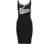 Shirtkleid KARL KANI "Karl Kani Damen KW242-020-1 Varsity Dress", Damen, Gr. M, US-Größen, schwarz, 95% Baumwolle, 5% Elasthan, slim fit, U-Boot-Ausschnitt, Kleider Shirtkleid (15561257-M) schwarz