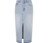 Shirtkleid KARL KANI "Karl Kani Damen KW242-033-1 Karl Kani OG Long Denim Skirt", Damen, Gr. M, US-Größen, blau (light blau), 100% Baumwolle, unifarben, relaxed fit, ohne Ausschnitt, Kleider Shirtklei