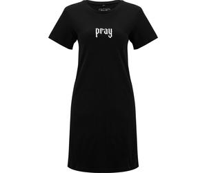 Shirtkleid MISS TEE "Miss Tee Praying Hands Ladies Tee Dress", Damen, Gr. S, US-Größen, schwarz, 100% Baumwolle, loose fit, Rundhals, Kleider Shirtkleid (88936956-S) schwarz