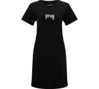 Shirtkleid MISS TEE "Miss Tee Praying Hands Ladies Tee Dress", Damen, Gr. XS, US-Größen, schwarz, 100% Baumwolle, loose fit, Rundhals, Kleider Shirtkleid (88936956-XS) schwarz