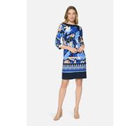 Shirtkleid BETTY BARCLAY "Damen mit 3/4 Arm", Damen, Gr. 36, Normalgrößen, dunkelblau, blau, Obermaterial: 85% Viskose, 13% Polyester, 2% Elasthan; Besatz: 85% Viskose, 13% Polyester, 2% Elasthan, fig