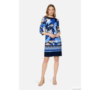 Shirtkleid BETTY BARCLAY "Damen mit 3/4 Arm", Damen, Gr. 48, Normalgrößen, dunkelblau, blau, Obermaterial: 85% Viskose, 13% Polyester, 2% Elasthan; Besatz: 85% Viskose, 13% Polyester, 2% Elasthan, fig