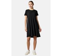 Shirtkleid RAGWEAR "Chickie", Damen, Gr. XS (34), Normalgrößen, schwarz, Material: 50% Baumwolle, 50% Modal, Basic, A-Linie ca. Mitte Oberschenkel, Rundhals, Ärmel ohne Ärmelschlitz abgesteppte Kante,