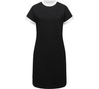 Shirtkleid RAGWEAR "Katchi Solid", Damen, Gr. S (36), Normalgrößen, schwarz, Material: 80% Baumwolle, 20% Polyester, Basic, lässig geschnitten ca. Mitte Oberschenkel, hoch geschlossener Ausschnitt, Är