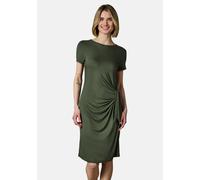 Shirtkleid RAGWEAR "Knotta", Damen, Gr. XXL (44), Normalgrößen, grün (olivgrün), Material: 95% Viskose, 5% Elasthan, modisch, figurumspielend ca. Mitte Oberschenkel, Rundhals, Kurzarm Ärmel ohne Ärmel