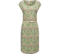 Shirtkleid RAGWEAR "Lilithe Ikat", Damen, Gr. XS (34), Normalgrößen, grün, Material: 50% Baumwolle, 50% Modal, figurbetont knieumspielend, Rundhals, Ärmel ohne Ärmelschlitz normaler Saum, Kleider Shir