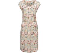 Shirtkleid RAGWEAR "Lilithe Ikat", Damen, Gr. XXL (44), Normalgrößen, beige, Material: 50% Baumwolle, 50% Modal, figurbetont knieumspielend, Rundhals, Ärmel ohne Ärmelschlitz normaler Saum, Kleider Sh