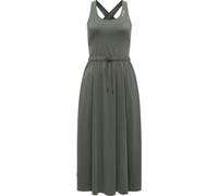 Shirtkleid RAGWEAR "Mauglia YOUMODO", Damen, Gr. XL (42), Normalgrößen, schwarz olive, Material 68% Modal, 32% Polyester, tailliert kniebedeckend, Rundhals, Ärmel ohne Ärmelschlitz normaler Saum, Klei