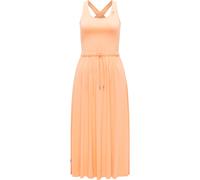 Shirtkleid RAGWEAR "Mauglia YOUMODO", Damen, Gr. XS (34), Normalgrößen, peach, Material 68% Modal, 32% Polyester, tailliert kniebedeckend, Rundhals, Ärmel ohne Ärmelschlitz normaler Saum, Kleider Shir