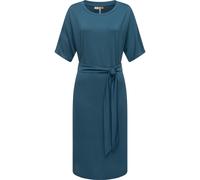 Shirtkleid RAGWEAR "Pallerma", Damen, Gr. XXL (44), Normalgrößen, blau (petrol), Material: 70% Modal, 30% Polyester, Basic, figurbetont knielang, Rundhals, Ärmel ohne Ärmelschlitz normaler Saum, Kleid