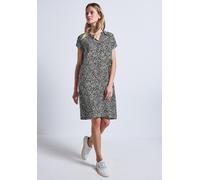 STREET ONE Damen A144558 Gemustertes T-Shirt Kleid, Pine Grove Green, 40