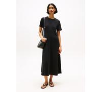 Shirtkleid TOMMY HILFIGER "MODERN CODY ANKLE TEE DRS", Damen, Gr. S (36), N-Gr, schwarz, Jersey, Obermaterial: 100% Baumwolle, unifarben, regular fit, Rundhals, Kleider Shirtkleid (52737606-S) schwarz