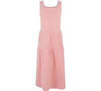 Shirtkleid URBAN CLASSICS "Urban Classics Damen Girls 7/8 Length Valance Summer Dress", Mädchen, Gr. 110/116, Normalgrößen, lemonadepink, 100% Baumwolle, unifarben, relaxed fit, eckiger Ausschnitt, Kl