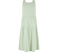 Shirtkleid URBAN CLASSICS "Urban Classics Damen Girls 7/8 Length Valance Summer Dress", Mädchen, Gr. 110/116, Normalgrößen, vintagegrün, 100% Baumwolle, unifarben, relaxed fit, eckiger Ausschnitt, Kle