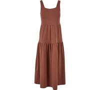 Shirtkleid URBAN CLASSICS "Urban Classics Damen Ladies 7/8 Length Valance Summer Dress", Damen, Gr. 3XL, US-Größen, terracotta, 100% Baumwolle, unifarben, relaxed fit, eckiger Ausschnitt, Kleider Shir