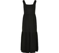 Shirtkleid URBAN CLASSICS "Urban Classics Damen Ladies 7/8 Length Valance Summer Dress", Damen, Gr. L, US-Größen, schwarz, 100% Baumwolle, unifarben, relaxed fit, eckiger Ausschnitt, Kleider Shirtklei