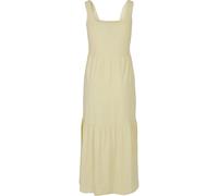 Shirtkleid URBAN CLASSICS "Urban Classics Damen Ladies 7/8 Length Valance Summer Dress", Damen, Gr. S, US-Größen, softgelb, 100% Baumwolle, unifarben, relaxed fit, eckiger Ausschnitt, Kleider Shirtkle